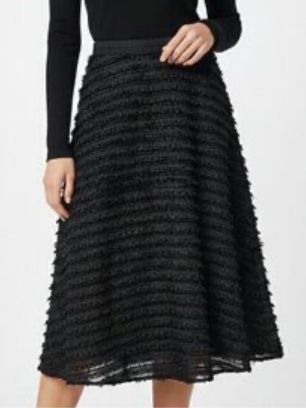 Maeve Grazia Textured Midi Skirt